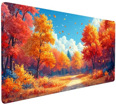 Tappetino Mouse Tramonto Tappetino Scrivania 1000 x 400 x 3MM Montagna Mousepad Bordi Cuciti Migliorare la Precisione e la Velocità, Decorare Sottomano Scrivania per Ufficio Casa Gaming model-1338