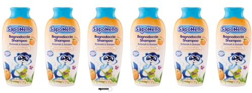 Paglieri SapoNello Bagnodoccia Shampoo Albicocca, gel doccia e shampoo con albicocca, formula senza lacrime, idratante, 400 ml, + portachiavi Italy Shop Service gratuito