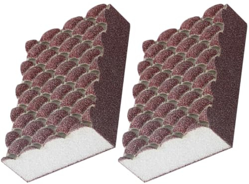 BESTOMZ Emery and Sponge Cleaning Sponges Brown Reusable Scrubbing and 2pcs Multi-Function Kitchen Accessory Dishes for Daily Use Wok Household Cleaning
