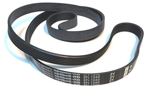 Optibelt-RB - Cinghia per lavatrice EPJ 1260, Waschmaschinenriemen, Poly-V, Schwarz