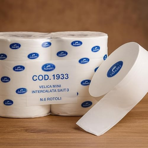 6 rouleaux de papier toilette maxi jumbo 300m 2 plis Ecolabel