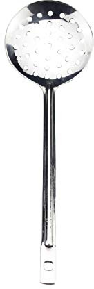 Stainless Steel Slotted Spoon Perforated Skimmer Serving Spoon - Skimmer, Strainer (Size 2: 24.5cm)