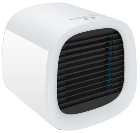 Evapolar evaCHILL Personal Portable Air Cooler and Humidifier, Desktop Cooling Fan, for Home and Office, with USB Connectivity and Built-in LED Light, White