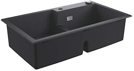Grohe 31649AP0 - K500 Fregadero de granito, Gris (Granite Black), 86 x 50 cm