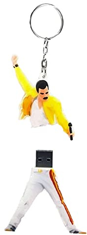 Freddie USB 3.0 64GB & Llavero Freddie Queen Pendrive 3.0 Freddie Gadget Idea Regalo Unidad de Memoria Flash Disk Pen Drive Alta Velocidad SuperSpeed