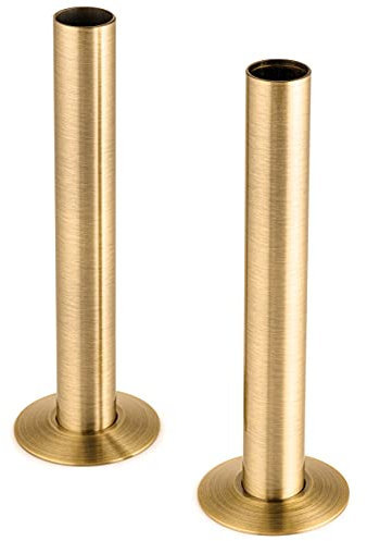 Sandy Beach Brass Pipe Covers - antique brass Radiator Pipe Collars & Sleeves, 130mm x 18mm