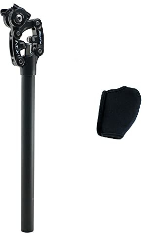 SR Suntour SP12 NCX Suspension Seat Post with Protective Cover 27.2X350mm,Black, VK2350