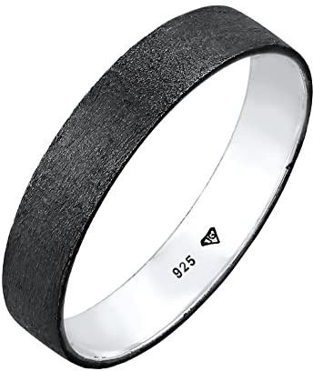 Kuzzoi Herrenring (4,5 mm) Massiv Handgefertigt Bandring Männer 925 Silber | Ehering Verlobungsring Freundschaftsring Basic Herren Ring poliert Ringgröße 54 66