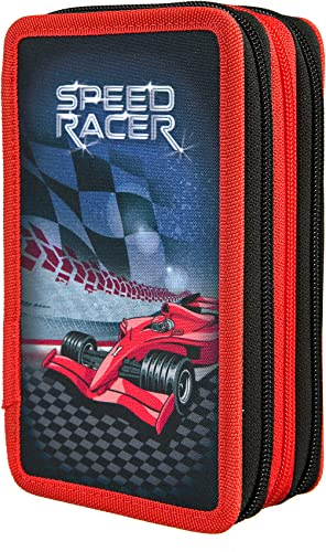 Scooli Triple-Federmäppchen Speed Racer, 30-tlg.