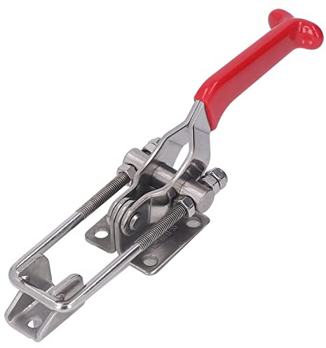 Pinces à Bascule, Force de Serrage 900 Kg, Loquet à Bascule à Boucle de Fixation Ferme Réglable, Loquet à Bascule Robuste, Pince à Loquet pour Couvercle de Fumoir, Boîte à Outils