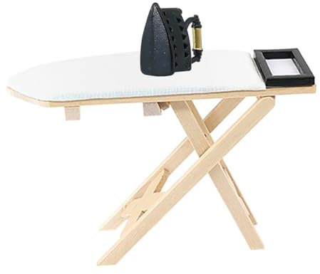 Toyvian 1 Satz -Holzmöbel Holzspielzeug Spielzeug für Kinder Wäschetrockner Kinder Spielen Bügelbrett Mini-Spielzeug bügeleisen -Eisentisch Tischdeko aus hölzern Harz