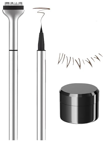 Mikabila (06) Wimpern Untere Stempel Mit Tinte Und Eyeliner,Wimpern Stempel Werkzeug,Wasserfeste Doppelseitige Wimpern Unterseite Stempel Natürlicher Bottom Eyelashes Augen(brown)