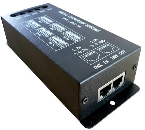 H807DMX Controller DMX512 Decodifica DMX SPI Controller RGB da 1024 pixel Controller DMX a 14 canali for WS2812 WS2813 Luce da palco DMX
