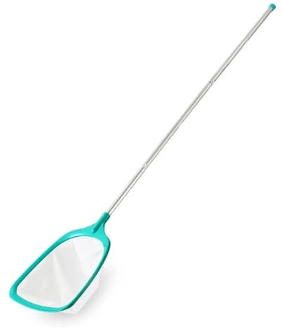 Woedpez Praktische Pool-Skimmer-Lösung, Teichkescher, einziehbares Stangennetz, Pool-Skimmer-Netz für Schwimmbad-Laubentfernung