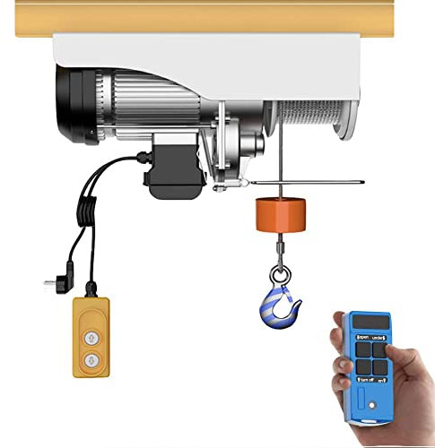 BDKSEXBF Mini palan électrique à télécommande sans Fil, palan de Levage électrique Durable de 12 m, Chariot élévateur électrique 450/600/950 W, Outil de Levage électrique 100-400 kg