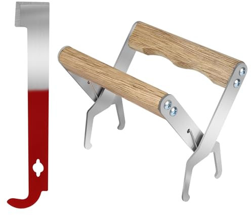 MIGUBIGU Wabenzieher Zange mit Stockmeißel Edelstahl J Haken, Imker Werkzeug Zange, Hive Tool, Imkereibedarf zum Entfernen von Bienenrahmen und zur Vermeidung von Bienenstichen