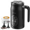 SHARDOR Milk Frother Electric,4 Temperature Setting,4 in 1 Functions Milk Steamer & Warmer,2 Whisks for Milk,Hot Chocolate,Latte,Cappuccinos,Matte Black