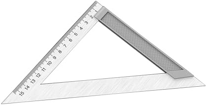 YIBOZI Dreiecks-Lineal, Edelstahl, Dreiecks-Lineal, 150 mm/200 mm/300 mm, Messwerkzeug, Winkelmesser für Ingenieure, Architekten, Studenten, Enthusias