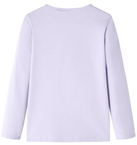 Generico Maglietta da Bambina a Maniche Lunghe Lilla Chiaro 92,Viola,0.15kg,13994