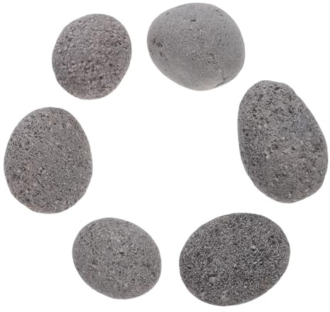 COLLBATH Pietre Laviche Naturali per Braciere 1 kg Rocce Decorative Riutilizzabili per Caminetti a Gas e Barbecue in Pietra Pietre per Giardinaggio e Bracieri da Esterno Distribuzione