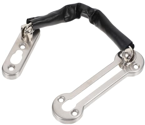 SOPOTUTU Verrou de Sécurité à Chaîne en Acier Inoxydable Brossé, Loquet Antivol Robuste pour Porte Intérieure, Serrure Supplémentaire pour Maison et Appartement, Protection Fiable et