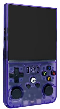 Handheld Spielekonsole 4 Zoll Bildschirm 128GB (Violett-Transparent)