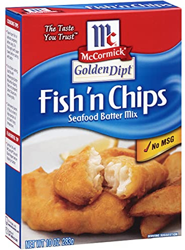 McCormick Golden Dipt Fish 'n Chips Seafood Batter Mix, 10 oz (Pack of 8)