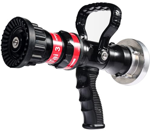 Wiltec Lance d’incendie polyvalent – Storz C – 150/200 / 350/450 l/min – Réglage en continu – Intervention secours Sapeur pompier Chantier