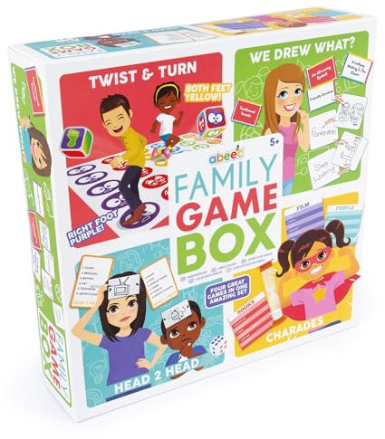 Abeec Family Game Box - 4 Board Games In 1 - For Kids And Adults