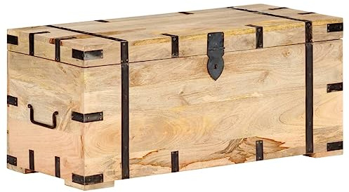 vidaXL Coffre 90x40x40 cm Bois solide de manguier