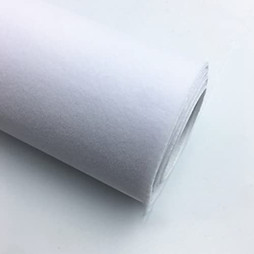 XiaoLong Weiß Bastelfilz Selbstklebend 150cm Breit Kinder Vliesstoff Stoff Filzplatten zum Filzuntersetzer Basteln Nähen DIY Patchwork Verkauft von 1m(Size:1.5 * 2m)