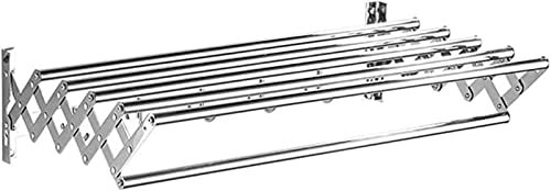 Wand Wäschetrockner Wetterfest Edelstahl Rostfrei Scherenwäschetrockner Wäschetrockner Für Badezimmer Terrasse Und Balkon (Color : Silver, Size : 40cm/15.7in)