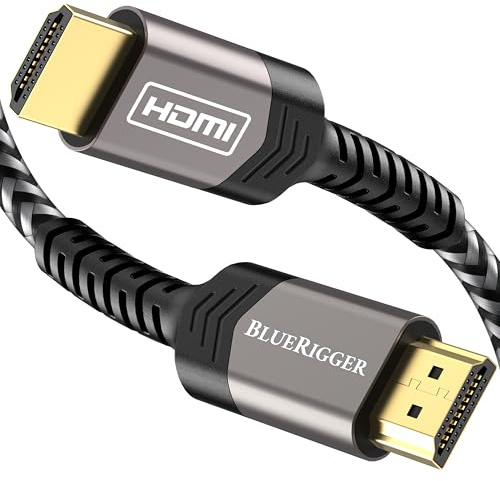 BlueRigger HDMI Cable 8K (3M - 2Pack, 8K 60Hz HDR, High Speed 48Gbps, HDMI Braided Cord, eArc, HDCP 2.3) - Compatible with PS5, Xbox, Roku, Apple TV, HDTV, Blu-ray, PC