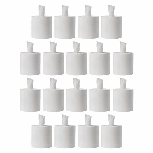 Pack of 18 - Kitchen Rolls, 2 PLY Centrefeed Kitchen Towel, Embossed White Hand Napkins, 34GSM Kitchen Towel Paper, Wiping Napkin Rolls, Strong & Durable Kitchen Roll (525 Sheets Roll)