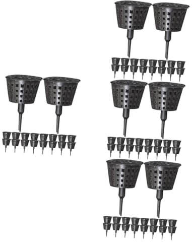 POPETPOP 120 Piezas caja de fertilizante caja de fertilizante maceteros bonsái planta de orquídeas macetas de plástico para plántulas cesta de la cubierta de Malla