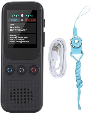 Tangxi Sprachübersetzergerät, 138 Sprachen AI-Simultanübersetzer, Offline-Sprachübersetzer mit HD-Nosie-Reduktion für Reisen, Geschäft, Lernen
