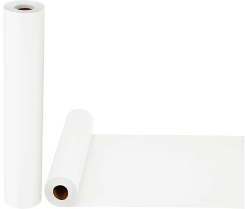 PATIKIL 2 Rolle Zeichenpapierrolle 30cm x 20m Zeichenpapier 80 g/m² Papierrolle Kraftpapier Malpapier Skizzenpapier Bastelpapier für Staffelei Malen Handwerk Geschenkverpackung Weiß