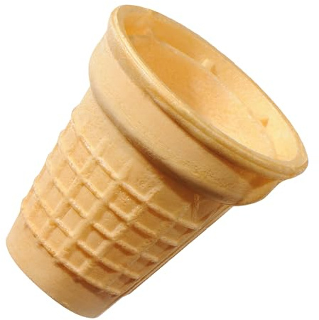 Bazko Waffelbecher Klein | halbsüße Eiswaffeln 6 cm / 5,6 cm | 570 Stück | mit Doppelrand | knusprige Eiswaffel Eisbecher für Softeis, Gelato, Sorbet | vegan