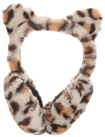 DEARMAMY Pelziger Ohrenwärmer Mit Leopardenmuster Warm Für Frauen Und Mädchen Stilvoller Wärmeschutz