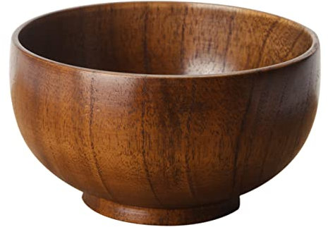 Mikinona 1pezzi Ciotola per Insalata in Legno Ciotola per Frutta Spessa Creativa Insalatiera Fruttiera Creativa Bacinella per Alimenti Stoviglie in Legno Secca Addensata