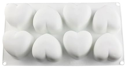 XBHGSY Silikon Brotbackform Mousse Kuchen Form 8 Löcher Diy Schokolade Silikon Form Brot Dessert Form Liebe Herz