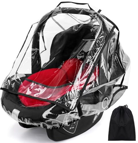 Hysagtek Car Seat Rain Covers Universal Car Seat Rain Covers with Velcro & Handle Opening Carrier Raincover Quick-Access Roll-Up Door & Dual Side Ventilation Ideal Air Circulation