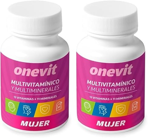Onevit Multivitamínico Mujer - 45 cápsulas vegetales - 13 vitaminas+11 minerales (Paquete de 2)