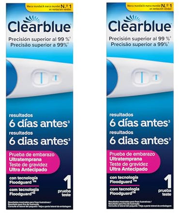 Clearblue Test de Embarazo Analógico - Detección Ultratemprana - Hasta 6 días antes - Resultados en Minutos - Precisión Superior al 99% - Fácil y Cómodo de Usar (Pack de 2)