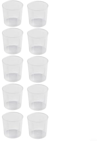 10 Stück transparente Kunststoff-Messbecher Doppelskala Medikamentenbehälter 15 ml/30 ml klare abgestufte Becher für Küche Labor Flüssigkeitsprobenmessung (30 ml)
