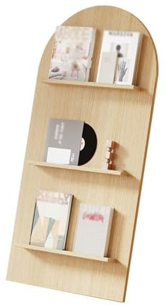 yixinzi-2024 Zeitschriftenständer Zeitungsständer, Boden-Bücherregal, Zeitschriftenständer, Wand-Broschürenaufbewahrung, Informationsständer Prospektständer(Original Wood)