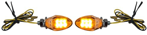 Motorrad LED Mini Blinker Custom Drop Style Miniblinker Chrom mit E-Prüfzeichen