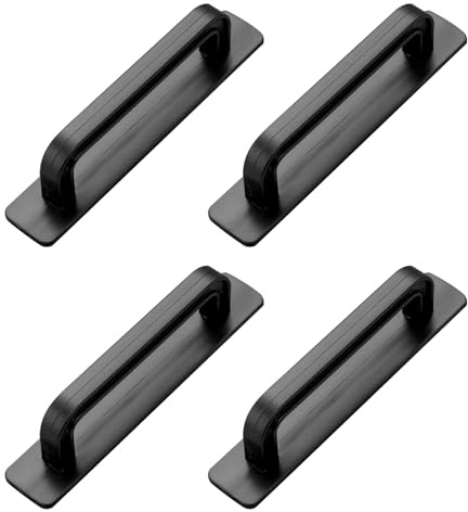 THXFUNAREA 4 Stück Selbstklebende Schrankgriffe, Ser Kunststoff Balkontürgriff ohne Bohren, Möbelgriff Außen zum Kleben für Fenster, Schublade, Schrank, Möbel Hardware