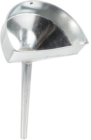Mikinona Entonnoir Métallique pour Remplissage Huile Voiture Entonnoir Auto avec Filtre Inox Long Bec Anti-fuite et Compact Usage Diesel et Essence