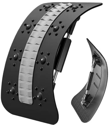 Rrlihjgu Dispositivo para estiramiento de la espalda 2.0, adaptable para zonas lumbares alta y baja, soporte para ejercicios de zona dorsal para entrenamiento y estiramiento muscular, medidas